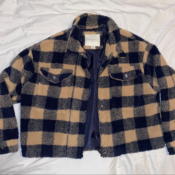 PLAID TEDDY AMERICAN EAGLE // BRAND NEW - Picture 3 of 3